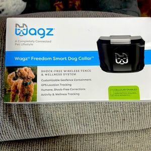 Shark, free wireless fence and wellness system, wags, freedom, smart, dog collar